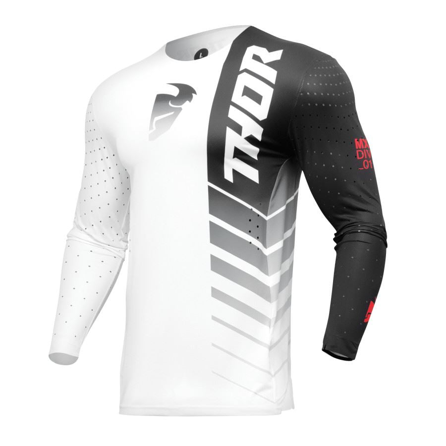 Thor Prime Analog Black White Motocross Jersey CLEARANCE